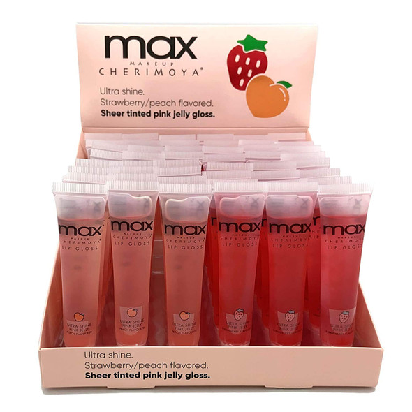 6Pack MAX Makeup Cherimoya Lip Polish Strawberry/Peach
