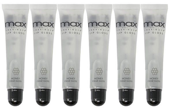 6Pack MAX Makeup Cherimoya Lip Polish HONEY Clear Gloss