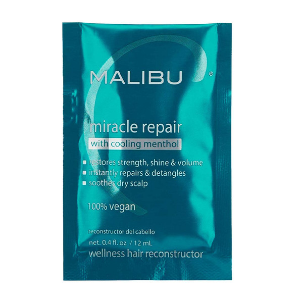 Malibu C Miracle Repair Wellness Reconstructor With Cooling Menthol Spearminteucalyptus W/menthol 0.4 fl. oz.
