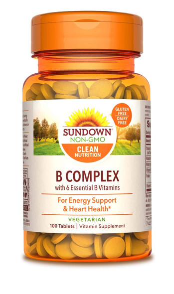 Sundown Vitamin B Complex 100% RDV, 100 Tablets (Pack of 3)(Packaging May Vary)