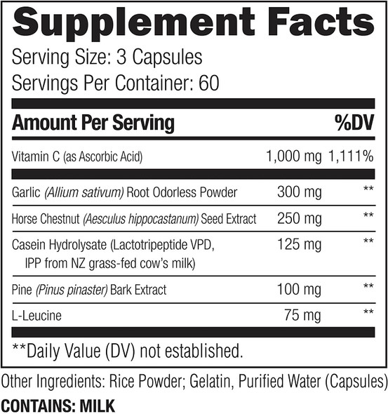 UMZU Redwood Nitric Oxide Booster Capsules  30 Day Supply  N.O. Supplement for Circulatory Support