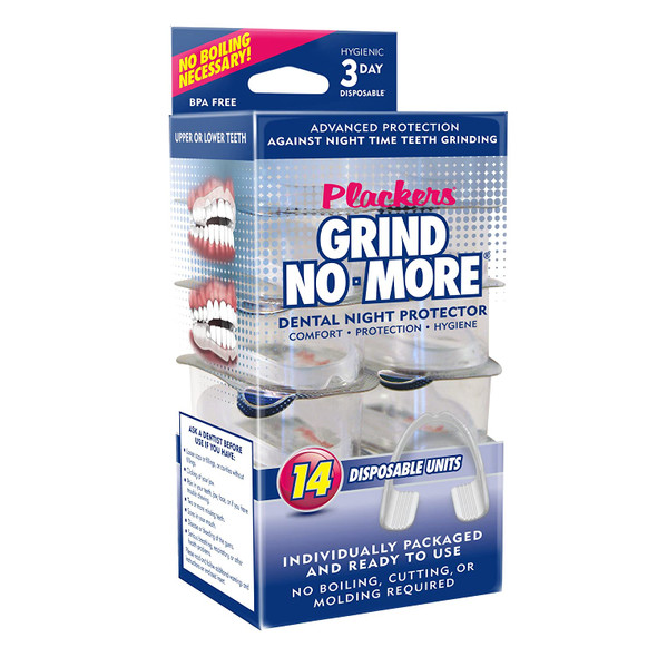Plackers Grind No More Dental Night Guard for Teeth Grinding 14 Count