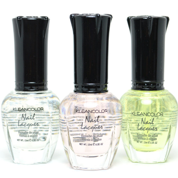 3 kleancolor top coat hardener calcium nail polish lacquer full bottle 3top free earring