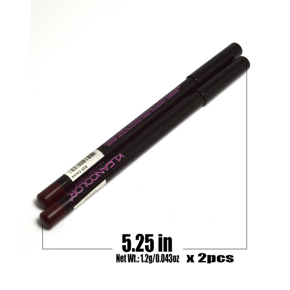 Kleancolor Lip Liner Pencil 2pcs x  825 Cocoa  High Precision Lipliner  Free Zipper Bag