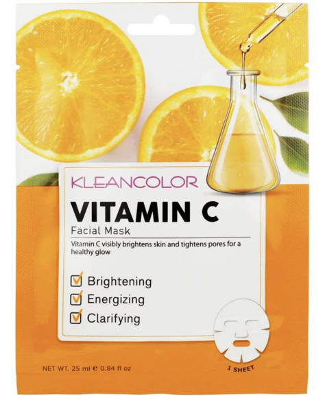 Kleancolor Brightening VitaminC Face Mask Sheets Korean Beauty  3 Pack
