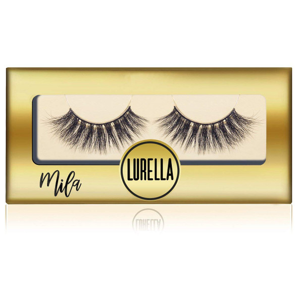 Lurella Cosmetics 3D Mink Eyelashes False Eyelashes made with 100 Mink. Elevate Your Look to the Next Level With Our High Quality Reusable Lashes. MILA