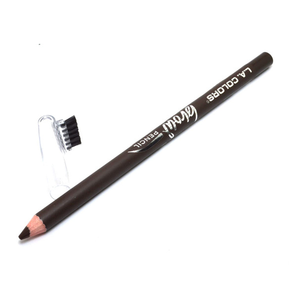 L.A. Colors 1 On Point Brow Pencil  CBP393 Medium Brown  Matte Finish Eyebrow Eye Brow  Free Zipper Bag