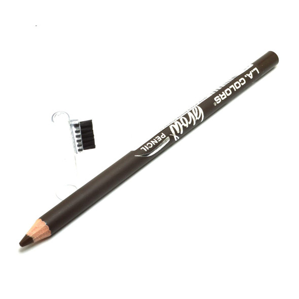 L.A. Colors 1 On Point Brow Pencil  CBP395 Chocolate  Matte Finish Eyebrow Eye Brow  Free Zipper Bag