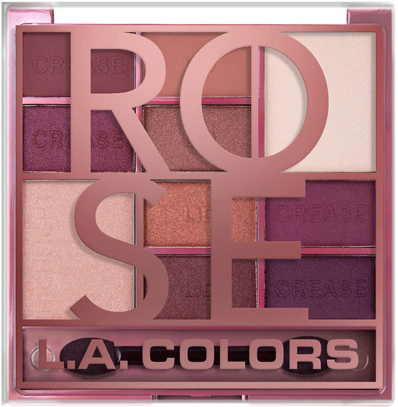 L.A. COLORS 16-Farben Lidschatten Palette „Haute“ – Duftfrei, Vielfältige Matt & Glanz Töne
