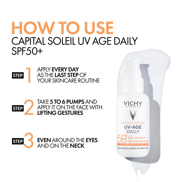 Vichy Capital Soleil UV-Age Daily Water Fluid SPF50+ 40ml 1.35fl oz