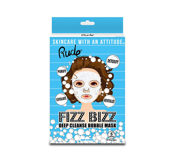RUDE Fizz Bizz Cleanse Bubble Mask  5 Pieces