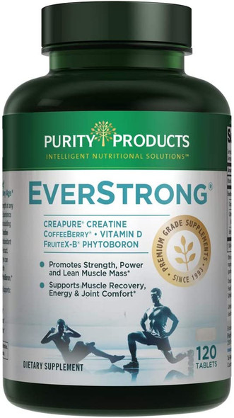 EverStrong  Muscle Matrix Blend  Creapure Creatine  Boron FruiteXB PhytoBoron  CoffeeBerry Extract  Boosted with 1000 IU Vitamin D  120 Tablets from Purity Products