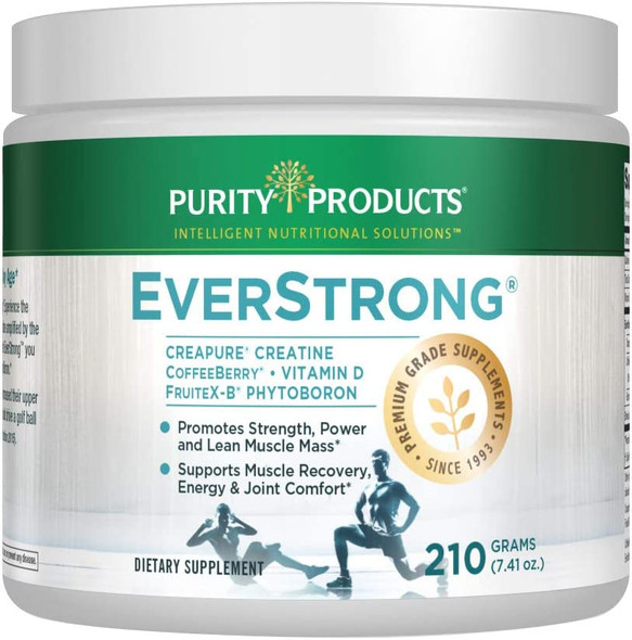 EverStrong Powder from Purity Products  Muscle Matrix Blend  Creapure Creatine  Boron FruiteXB PhytoBoron  CoffeeBerry Extract  Boosted with 1000 IU Vitamin D  Berry Burst 210 g