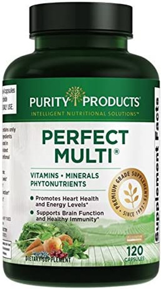Perfect Multi  Multivitamin by Purity Products  Packed with Vitamins Minerals and Phytonutrients  60 Breakthrough Nutrients  Support for Healthy Immunity Normal Energy Levels  120 Capsules 1