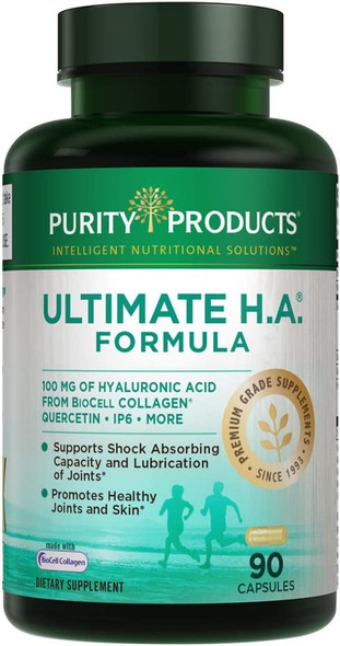 Ultimate H.A. Formula  Clinically Studied BioCell Collagen  Dynamic Hyaluronic Acid Support for The Joints and Skin  90 Count  from Purity Products