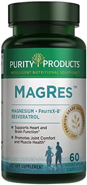 Purity Products  MagRes Formula Magnesium  Resveratrol 60 capsules