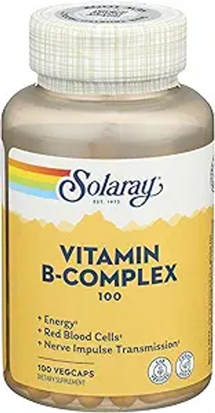 Solaray - B-Complex, 100 mg, 100 capsules