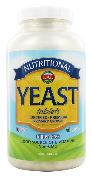 KAL Nutritional Yeast, Tablet (Btl-Plastic) 500 Count