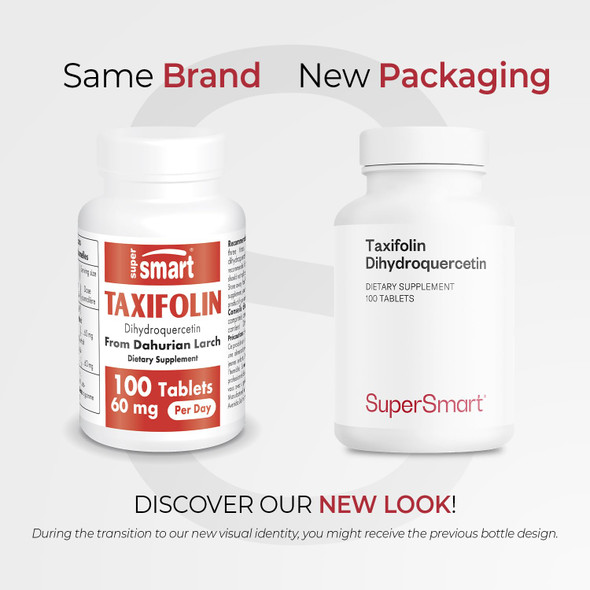 Supersmart  Taxifolin 60 mg Per Day Dihydroquercetin  Extract from Siberian Larch for Vascular Protection  Antioxidant Russian  NonGMO  Gluten Free  100 Tablets