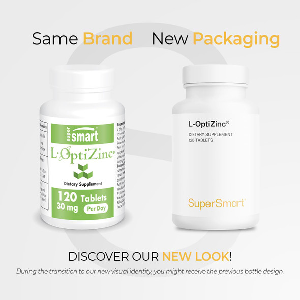 Supersmart  LOptiZinc  30 mg Per Day  Zinc  Antioxidant Supplement  Support Healthy Respiratory System  NonGMO  Gluten Free  120 Tablets