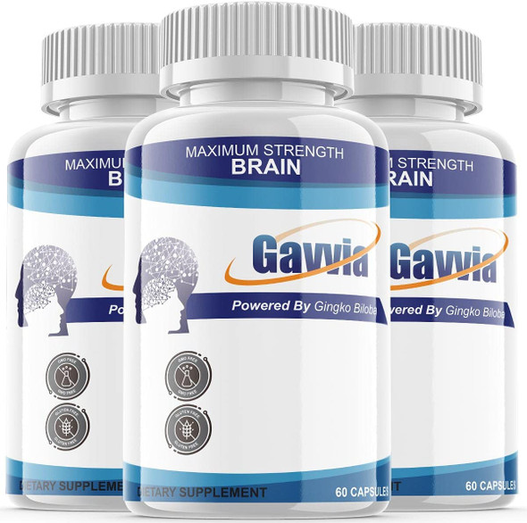 Gavvia Brain Nootropic Supplement Pills for Focus 3 Pack