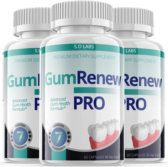 Gum Renew Pro Pills for Teeth Probiotics Advanced Health Formula Gumrenewpro Renewal Advacne Tooh Gumrenew for Gums 3 Pack