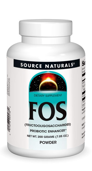 Source Naturals FOS POWDER Dietary Supplement, Fructooligosaccharides Probiotic Enhancer - 200 Grams