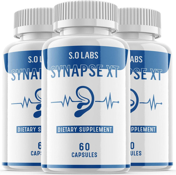 Synapse XT for Tinnitus Supplement Pills Premium Synapse XT Relief Supp Capsules for The Original Brand Only 3 Pack