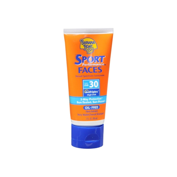 Banana Boat Sport Performance Faces Sunscreen Lotion SPF 30 3 oz