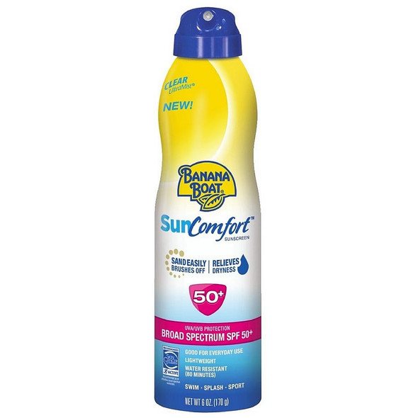 Banana Boat Sun Comfort Sunscreen Spray SPF 50+ 6 oz