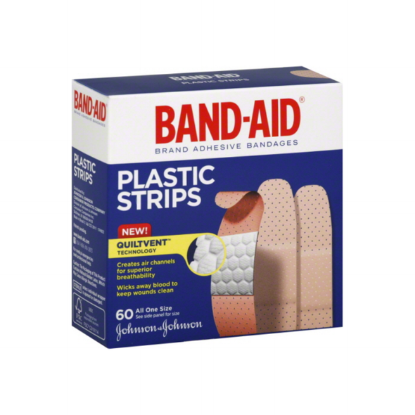 BAND-AID Plastic Strips All One Size 60 Each