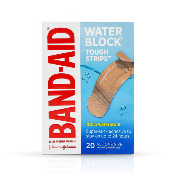 BAND-AID Waterproof Tough-Strips Bandages 20 ea