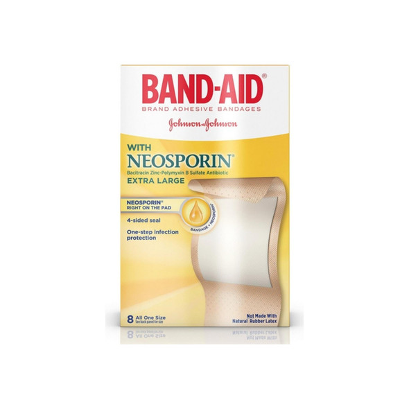 BAND-AID With Neosporin Bandages Extra Large All One Size 8 Each