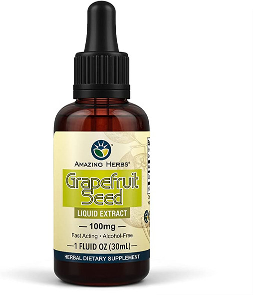 Amazing Herbs Grape Fruit Seed Extract, 1 Fluid Ounce - 30ml