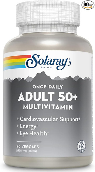 Solaray Once Daily Adult 50+ Multivitamin for Mature Adults 90 CT Solaray Once Daily Adult 50+ Multivitamin for Mature Adults 90 CT