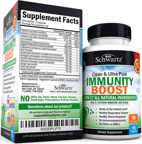 Immunity Boost Supplement with Elderberry Vitamin A Echinacea  Zinc  Immunity Drink Mix with Vitamin C 1000 mg Elderberry  Zinc  Berry Flavored Powder  Provides Enhanced Immune Support and Hy