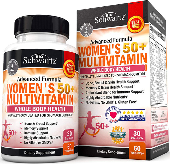 Daily Multivitamin for Women 50  Over  Immunity Drink Mix with Vitamin C 1000 mg Elderberry  Zinc  Berry Flavored Powder  Promotes Whole Body Health  Promotes Healthy Immune Response