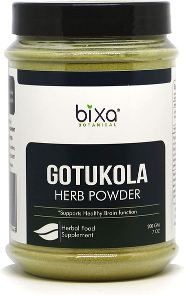 Gotu Kola Powder Centella Asiatica  200g 7 Oz Ayurvedic Herb to Improve Overall Health Natural Herbal Supplement by Bixa Botanical
