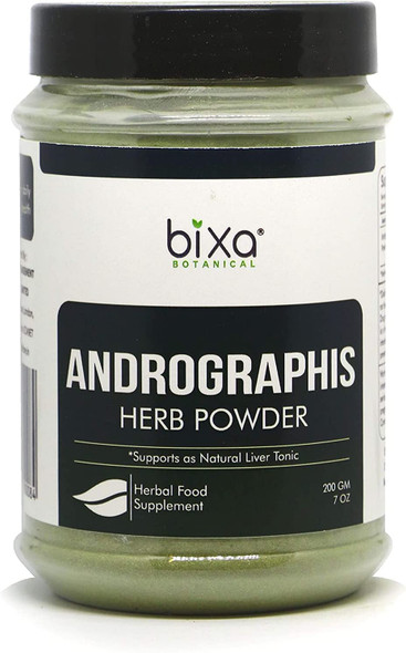 Andrographis Powder Andrographis Paniculata Bitter Herb Kalmegh  Natural Liver Tonic Herbal Supplement  Ayurvedic herb for Digest toxins and purify Liver Cells  Bixa Botanical 200g 7Oz