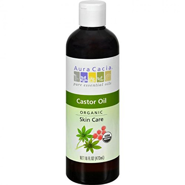 Aura Cacia Skin Care Oil  Organic Castor Oil  16 Fl Oz 16 Fluid Ounce by Aura Cacia