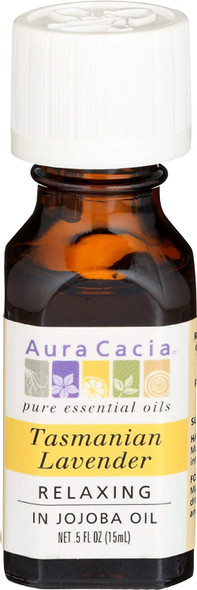 Aura Cacia Tasmanina Lavender Pure Essential In Jojoba Oil  0.5 Oz