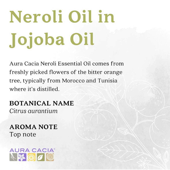 Aura Cacia Neroli Oil in Jojoba Oil  GC/MS Tested for Purity  15ml 0.5 fl. oz.