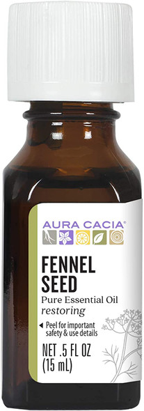 Aura Cacia Pure Sweet Fennel Essential Oil  0.5 fl. oz.  Foeniculum vulgare VAR. Dulce