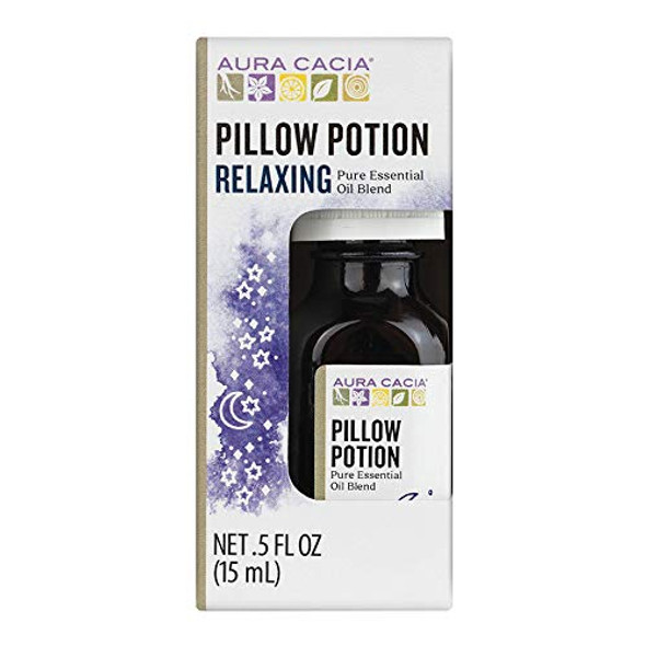 Aura Cacia Pillow Potion Essential Oil Blend 0.5 fl. oz. in Box
