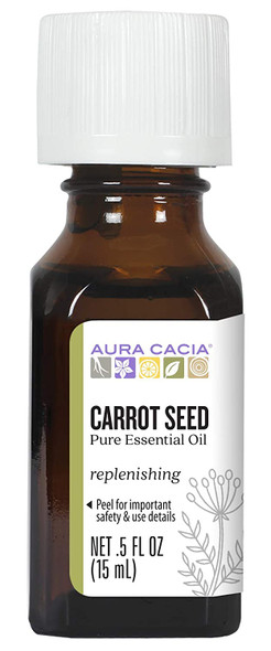 Aura Cacia Carrot Seed Essential Oil  GC/MS Tested for Purity  15ml 0.5 fl. oz.