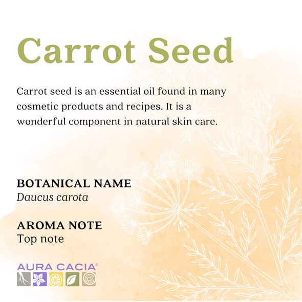 Aura Cacia Carrot Seed Essential Oil  GC/MS Tested for Purity  15ml 0.5 fl. oz.