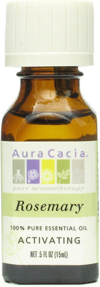 Aura Cacia 100 Percent Pure Rosemary Essential Oil 0.5 Ounce  6 per case.