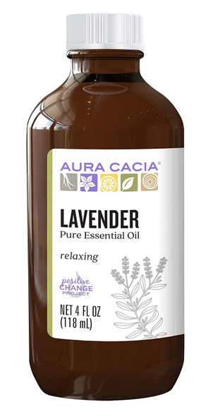 Aura Cacia 100 Pure Lavender Essential Oil  GC/MS Tested for Purity  120 ml 4 fl. oz.  Lavandula angustifolia