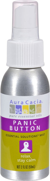 Aura Cacia  Essential Solutions Mist Panic Button  2 fl oz