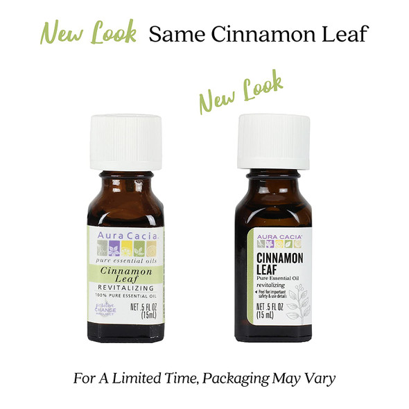 Aura Cacia Cinnamon Leaf Essential Oil 0.5Ounce Bottle